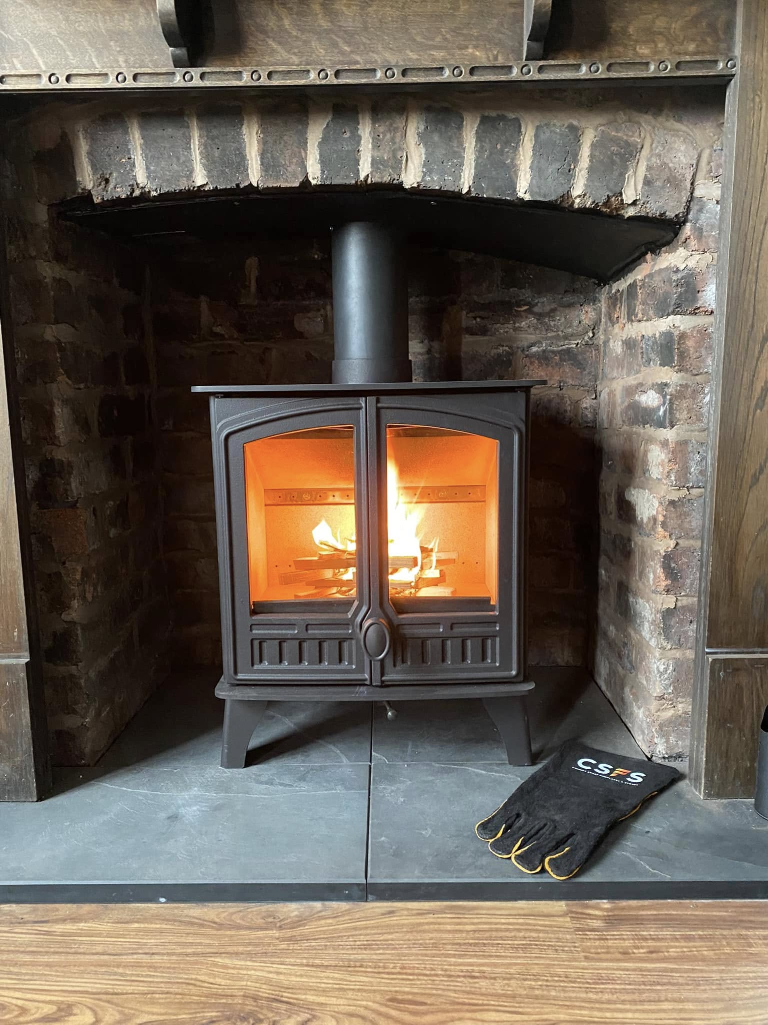 After stove installation