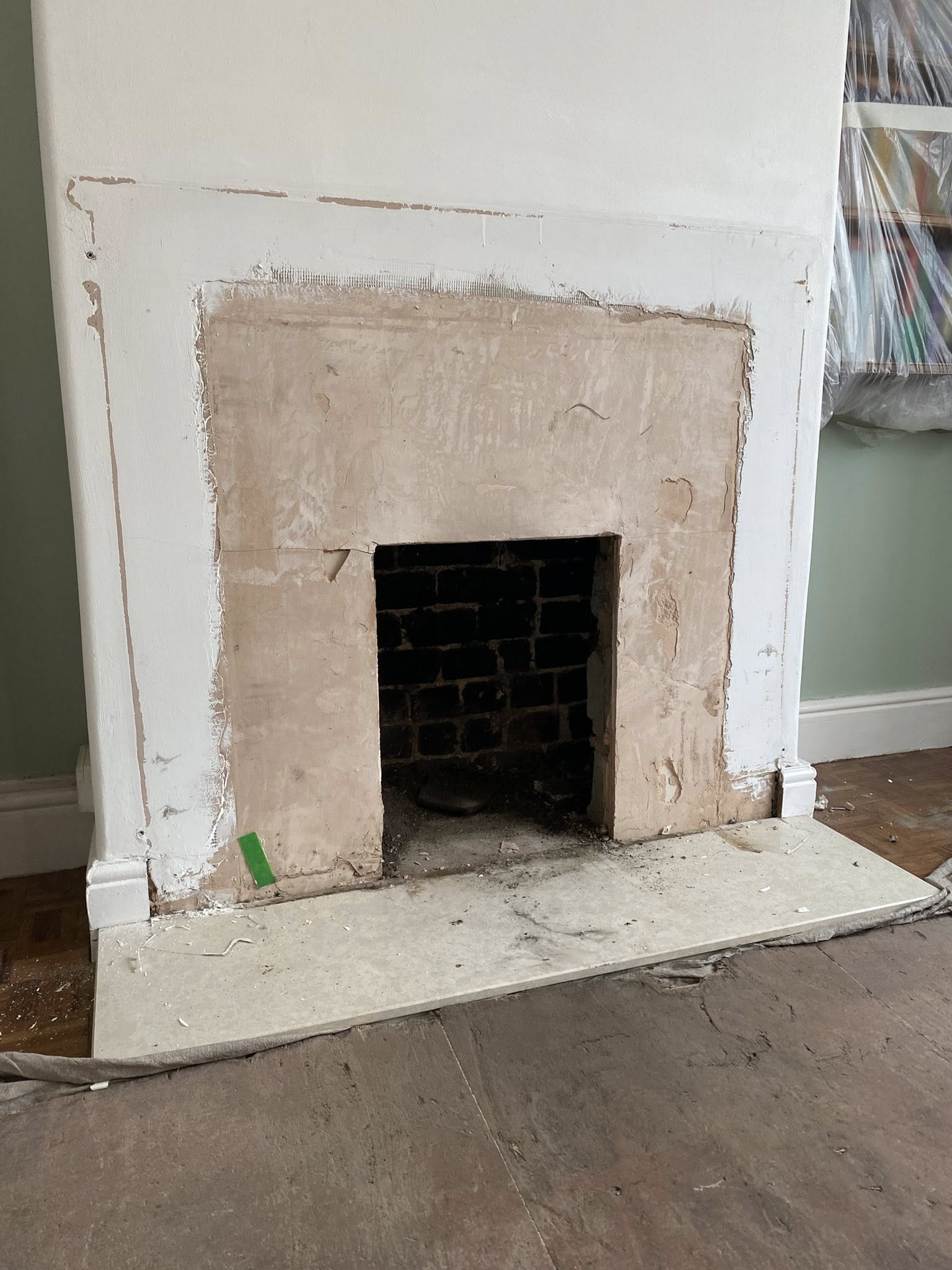 Before stove installation