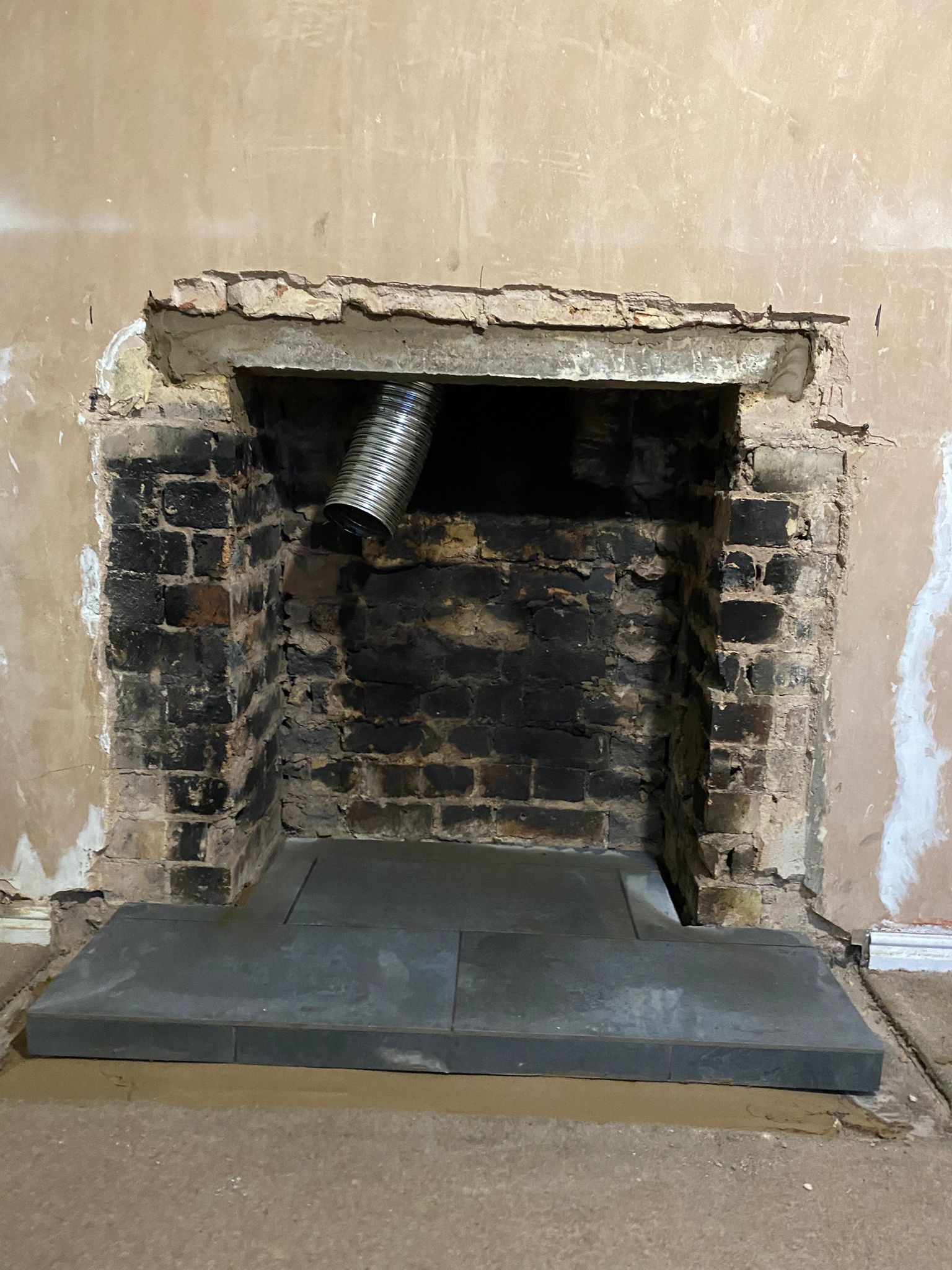 Before stove installation